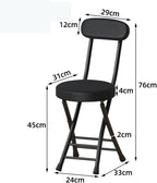 Foldable Bar Stool with Backrest, Portable Folding Chair for Kitchen, Breakfast Bar, Desk, Living Room - PU Padded Round Seat Cushion (Color : Pink)
