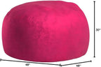 Chill Sack Bean Bag Chair: Giant 4' Memory Foam Furniture Bean Bag - Big Sofa with Soft Micro Fiber Cover - Pink