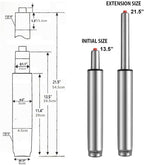 Kaleurrier Gas Lift Cylinder Replacement: Pneumatic Shock Piston for Tall Chairs & Stools - Lift Mechanism 1000 lbs Capacity Universal Size - Stroke Length 13.5"-21.5" (8" Stroke)