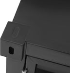 Industrial Wind Bedside Table, Metal Container Cabinet with Combination Lock, Furniture Decor Storage Iron End Table, 2 Tier Nightstand for Bedroom Living Room Garage Office (Black)
