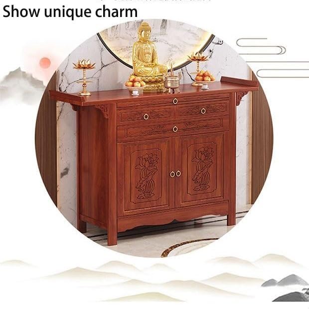 Altar Table,Buddhist Altar Cabinet,Bamboo Shrine Table, Alter Tables for Spiritual(42.52in)