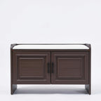 Water Outdoor Shoe Bench with Storage for Entryway, No Assembly Required, 300kg Capacity Bench Cushion, L110cm W36cm H50cm