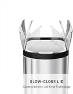 simplehuman 45 Liter / 11.9 Gallon Butterfly Lid Kitchen Step Trash Can, Brushed Stainless Steel