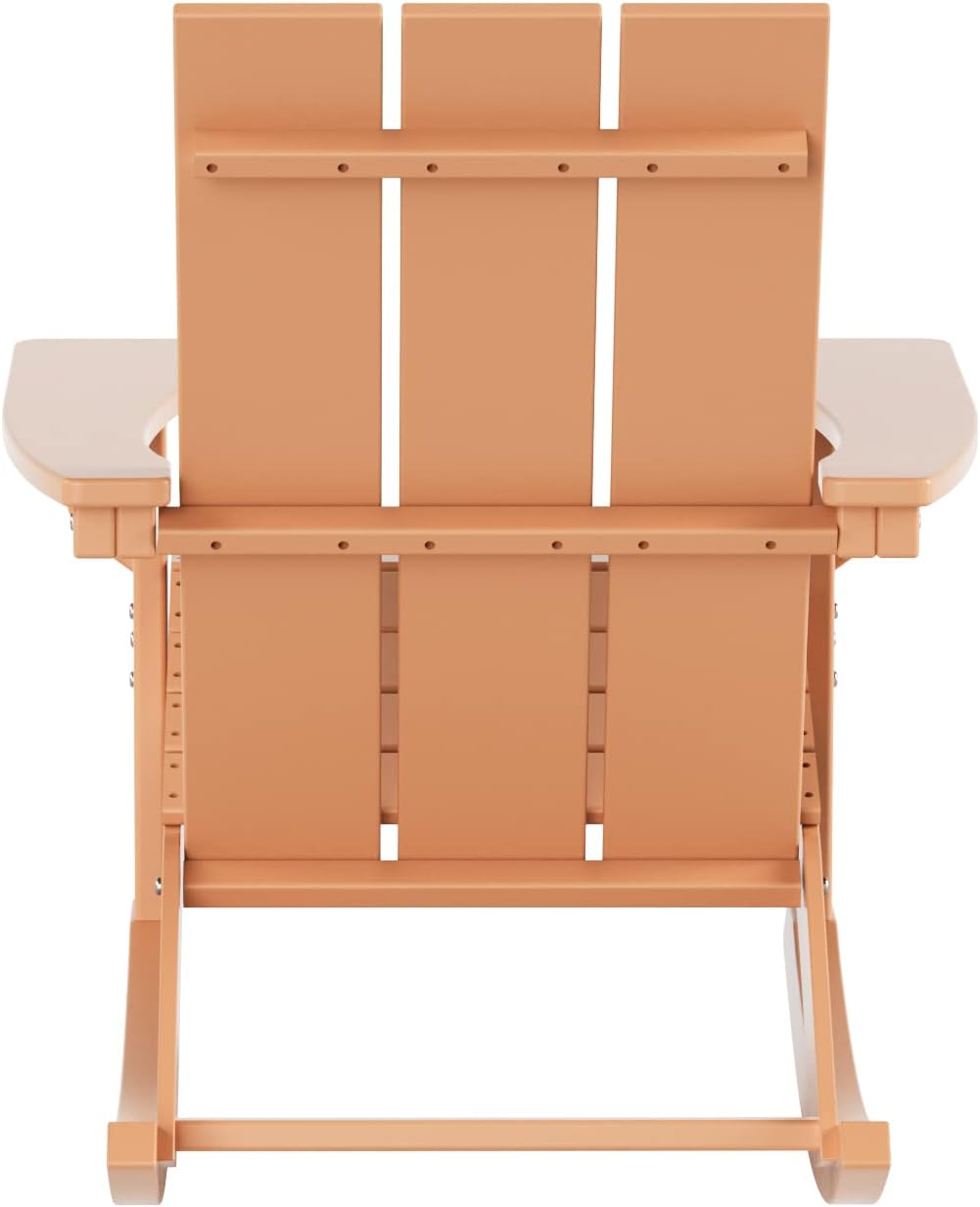 HDPE Shoreside Modern Rocking Poly Adirondack Chair (Set of 4),Teak