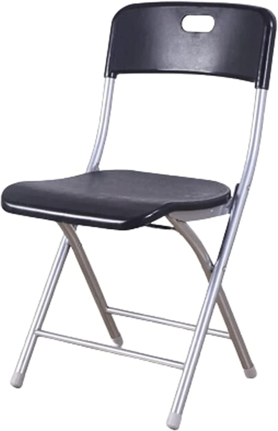 Folding Chair with Wide Curved Backrest and Non Slip Feet Sturdy Legs for Conference Office Home Collapsible(C)