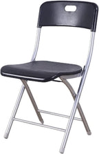 Folding Chair with Wide Curved Backrest and Non Slip Feet Sturdy Legs for Conference Office Home Collapsible(C)