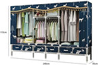 Portable Wardrobe Cloth Wardrobe Large Wardrobe,Simple Portable Wardrobe Multifunction Bedroom Wardrobe Storage Partition Suspension Storage Wardrobe,D,172 * 240 * 45cm Port