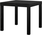 End Table, Small Side Table with Water Resistant Black Oak Finish for Living Room, Bedroom, Office, Minimalist Nightstand, Easy Assembly, Sturdy Square Design, 17.5" H x 20" W x 20" D