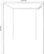 Canopy Bed Frame, Stainless Steel, Four Corner Bed Brackets with Extended Presser Feet, 3-Way Fixing Bed Net Stand, for Homes and Dormitories