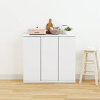 Shirai Sangyo PTS-8590D WH Under Counter Storage Rack, Door Type, Cabinet, Wooden, Combined Widths That Can Be Combined to Fit Kitchen and Dining Rooms, Simple Design, White, Width 35.4 inches (90