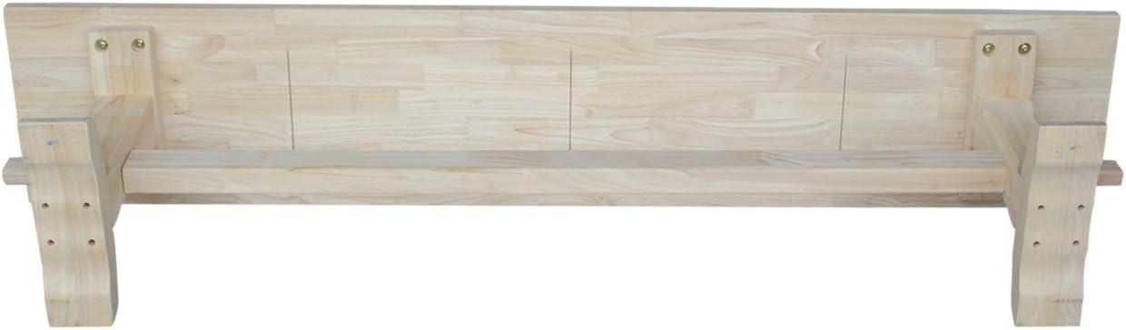 Solid Parawood Trestle Bench Unfinished 72", Kitchen/Dining Furniture, Sturdy & Reliable, Paint or Stain in Any Color, 450 lb Capacity, Entryway, Living Room, Family Room, Breakfast Nook, Unfinished