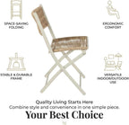 All-Weather Wicker Folding Outdoor Chairs, Rattan Chair Set of 2,Wicker Folding Outdoor Chairs for Garden, Balcony, Patio, Lawn and Indoor Use