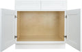 Hollywood Fabiani Design Sink Base Kitchen Cabinet 33 in. W x 24 in. D x 34-1/2 in. H, Shaker White - Solid Wood Frame, 1/2-Inch Cabinet-Grade Plywood Box, Soft-Close Doors, Ready to Assemble