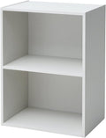 Yamazen GCB-2(JW) Color Box, 2 Tiers, Width 16.5 x Depth 11.4 x Height 23.2 inches (42 x 29 x 59 cm), White, Wood
