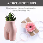 SLS SUPPLY FLORA - Female Body Vase Planter and Desk Organizer, Modern Flower Vase, Chic Feminist Decor and Boho Sculpture for Florals and Succulents, Handmade Ceramic, Blush Pink - Large