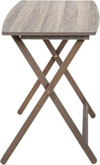 Oversized Rustic Gray Folding Tray Table, 23.5 x 18 Inch Surface