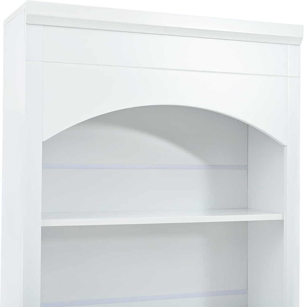 Modern 83.7inch High Kitchen Pantry, Freestanding Tall Kitchen Hutch with Faux Marble Top,Cupboard Cabinet with 5 Storage Drawers and Adjustable Shelf, Set of 2 (White-074)