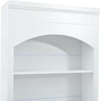 Modern 83.7inch High Kitchen Pantry, Freestanding Tall Kitchen Hutch with Faux Marble Top,Cupboard Cabinet with 5 Storage Drawers and Adjustable Shelf, Set of 2 (White-074)