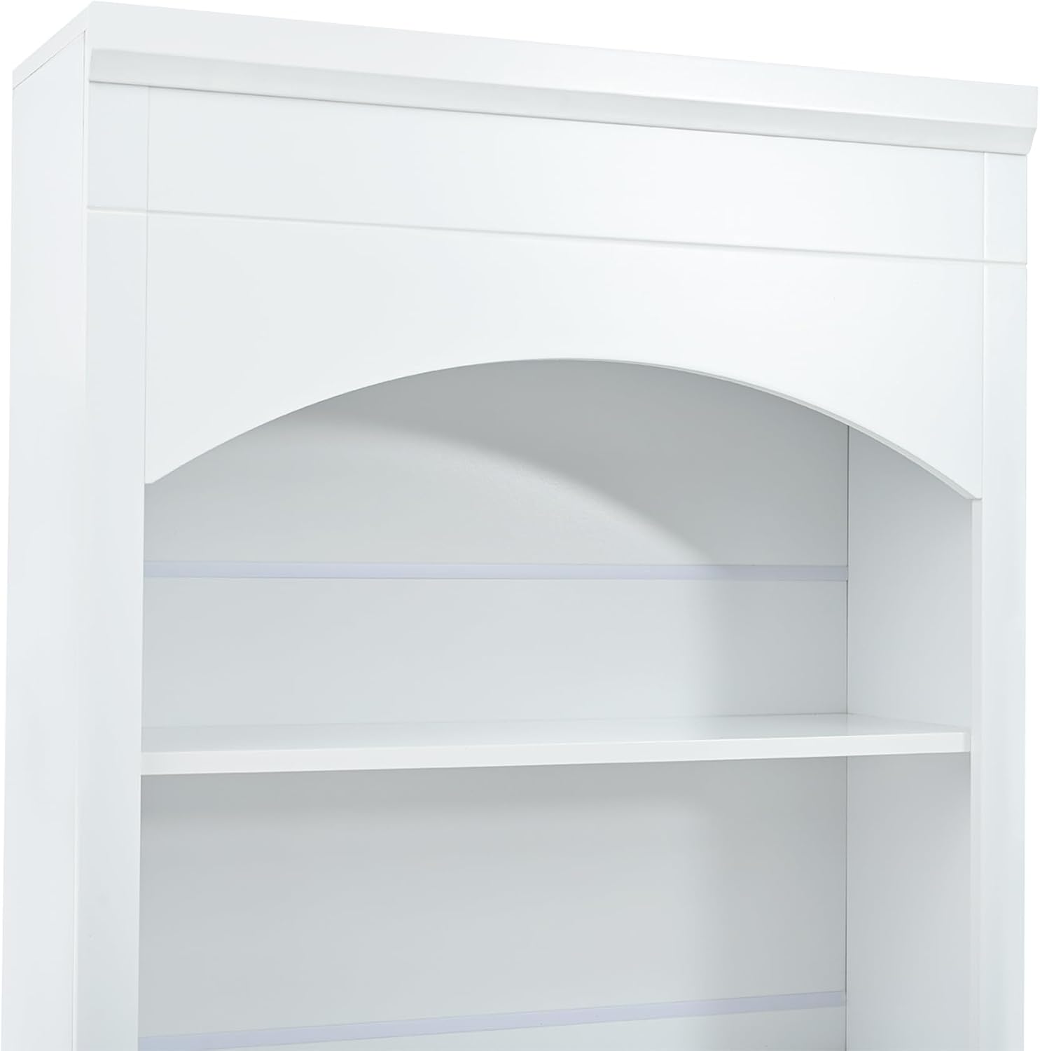 Modern 83.7inch High Kitchen Pantry, Freestanding Tall Kitchen Hutch with Faux Marble Top,Cupboard Cabinet with 5 Storage Drawers and Adjustable Shelf, Set of 2 (White-074)