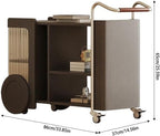 Tiny Side Table Modern Trolley Rack Simple Mobile Side Table Cabinet Home Living Room Leisure Tea Bar