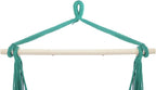 Galvanized Pipe Cut 130 * 100cm Green Strip Polyester Cotton Cushion Hanging Chair with 2pcs Cushion