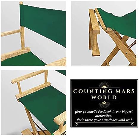 2 Set Replacement Cover Canvas for Directors Chair, 20cm X 52cm + 52cm X 42cm, Green