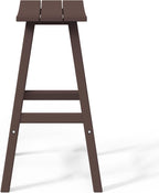 WestinTrends Malibu 2 Piece Set of 29 Height Outdoor/Patio Saddle bar stools, Dark Brown
