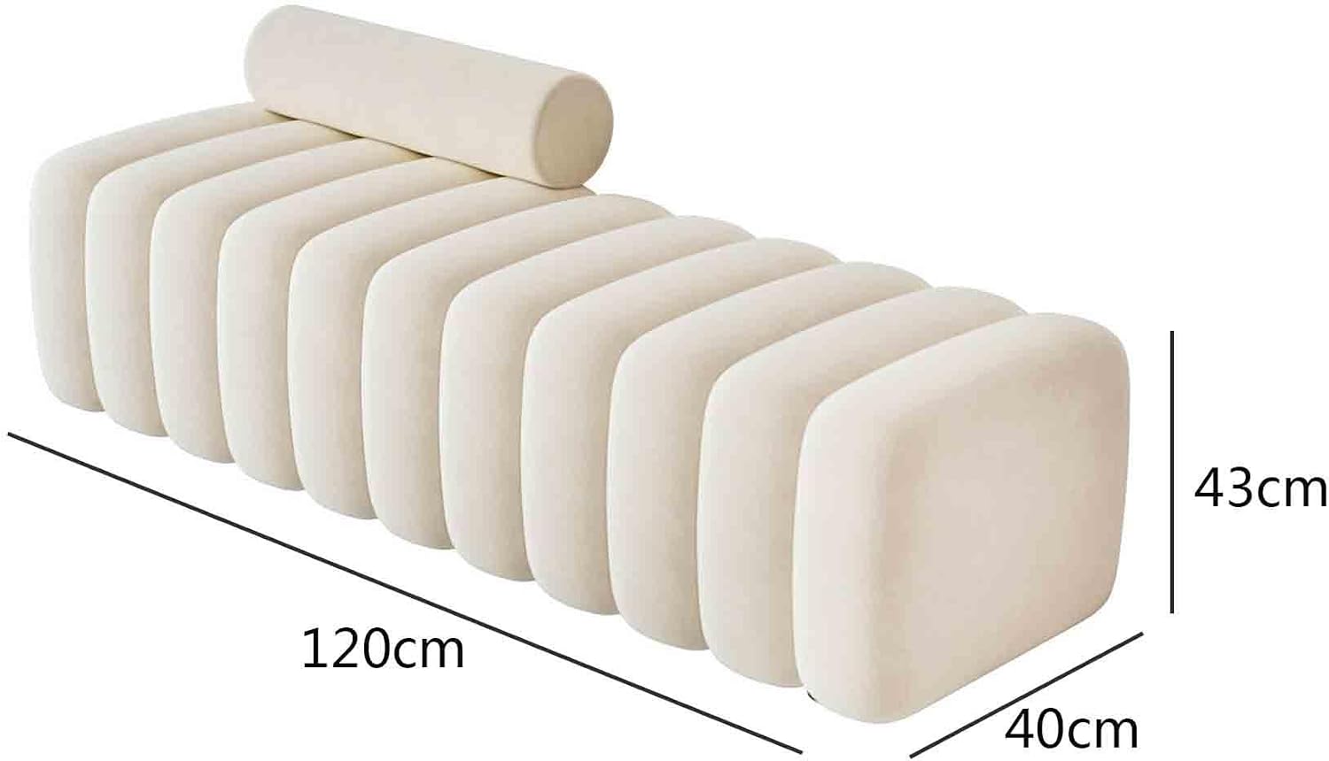 Modern Long Bench with Backrest for Changing Shoes Bedroom Bed end Walk-in Closet Rest Area Entryway(XL)