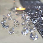 HappyFiller 420 Pcs Acrylic Diamonds Diving Gems Crystal Clear Treasure Jewels for Table Scatters, Wedding Centerpieces,Party Decor,Vase Fillers,Gift for Bride,Mom,Brithday,Size:0.8",0.4"