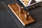 Wood Fountain Pen Rest with Ink Division: Desk Organizer
