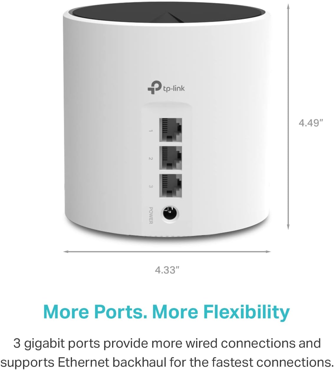 TP-Link Deco AX3000 WiFi 6 Mesh System Deco X55- Covers up to 2500 Sq.Ft., Replaces Wireless Router and Extender, 3 Gigabit Ports, Supports Ethernet Backhaul(1-Pack) (Renewed)