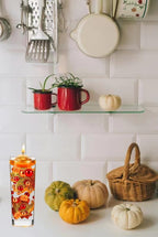 190PCS Thanksgiving Vases Fillers, Orange Red Beads Faux Pumpkin Maple Leaf Table Party Festive Decoration(Pumpkin Maple Leaf Set)