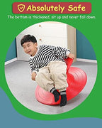 360 Swivel Gyro Chair for Kids, Rotating Sensory Balance Seat, Heavy Duty PE Rubber Tumbler Toy, Indoor Outdoor Play Equipment, Light Grey, 220 Lbs Capacity