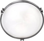Possini Euro Design Modern Ceiling Light Flush Mount Fixture 16 3/4" Wide Brushed Nickel Silver Metal Marbleized Glass Shade for Bedroom Kitchen Living Room Family Hallway Bathroom House Dining