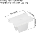MECCANIXITY Waterproof LED Strip Mounting Clips Holder Mounting Bracket Support Fixing Clamps Fit 5mm to 6mm Silicone LED Strip Lighting, Translucent Pack of 30