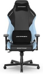 DXRacer Drifting L Ergonomic Video Gaming Chair with Lumbar Support and Headrest, Office Reclining Computer Chair for Adults, Racing Style Height Adjustable (EPU Leatherette, Black Blue)