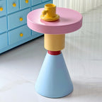 Minimalist Side Table Colorful Small Round Table Sofa Side Mini Storage Bedroom Bedside Corner