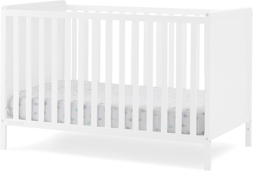 Delta Children Ruby 6-in-1 Convertible Crib & Changing Table 2-Piece Set - Greenguard Gold Certified, Bianca White
