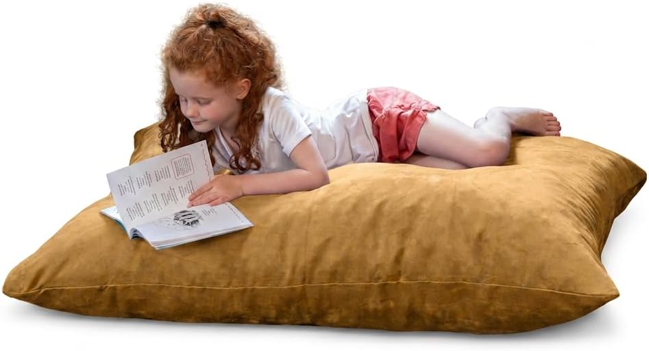 Jaxx 3.5 Ft Pillow Saxx Kids Bean Bag, Camel