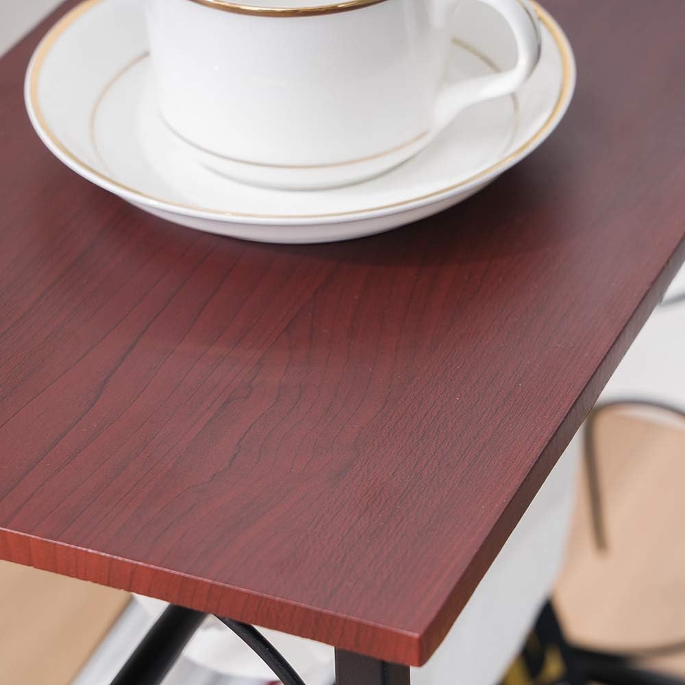 Bathroom End Table,Side Table for Couch and Bed,Multifunctional Bathroom Indoor Side Coffee Table,Snack Bedside End Tables Nightstand,Nightstand for Small Spaces, Living Room, Bedroom,Brown