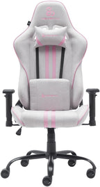 NEWSKILL Kitsune V2 Breathable Fabric Gaming Chair, Lumbar and Cervical Cushions Included, 180 Recliner, Supports up to 300 lbs, Pink