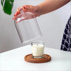 12 * 16cm Big Size Antique Base Different Top Glass Dome Vase Home Decoration Transparent Candle Cover Wedding Friend Favor Gift (1set Ball Dome Base)