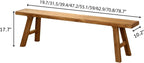 Narrow Bench For Entryway Slim Farmhouse Indoor Wood Rustic Noodle Bench Vintage Dining Table Skinny Hallway Shoe Benchs End Of Bed 19.6/39.3/62.9/70.8 Inch Length For Bedroom & Living Room Kitchen(31
