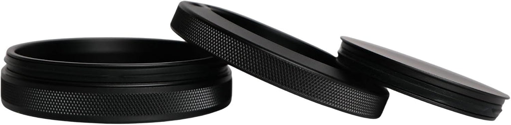 Pro Series Metal Can | Aluminum Storage Container | Dual Compartment Pouch Case with Airtight O-Ring | Small EDC Travel Tin (Black)
