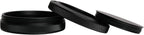 Pro Series Metal Can | Aluminum Storage Container | Dual Compartment Pouch Case with Airtight O-Ring | Small EDC Travel Tin (Black)