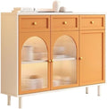 Entryway Cabinet Fashion Simple Cream Style Dining Sideboard Living Room Tea Cabinet Storage Cabinet Kitchen Storage Cabinet Sideboard Storage Cabinet(C)