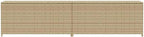 Garden Storage Box Mix Beige 123.9 Gal Resin Wicker Container Chest with Bag for Outdoor Patio Deck Cushions, Weather Resistant Lockable Trunk Bench for Backyard Yard Porch