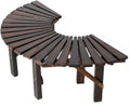 Patio Benches for Outdoors Outdoor Garden Solid Wood Tree Bench Flower Rack Park Chair Long Stool Garden Benches for Outdoors