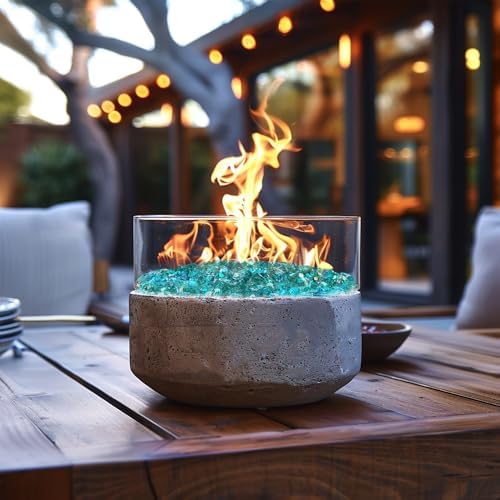 HappyFiller 1.3 LB Teal(Turquoise) Crushed Sand Broken Fire Glass Pieces Crush Terrarium Rocks Stones,Resin Arts Crafts,Vase Fillers,Candle Holder Fish Tank Decor,3-7mm,Never Fade Color
