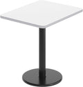 Flash Furniture Graniss 24'' x 30'' Rectangular White Laminate Table Top with 18'' Round Table Height Base